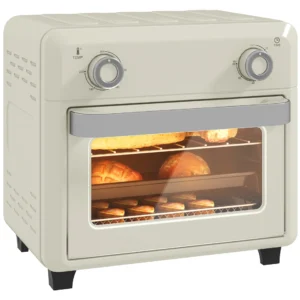10L Multi-Function Air Fryer Oven | Oil-Free Cooking, Grill, Roast and Bake | 1000W | Cream White