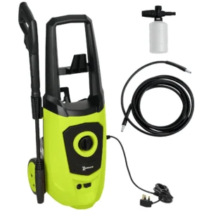 1800W High Pressure Washer | 150 Bar, 510 L/h Flow | Green | with 6M Hose and Hose Reel