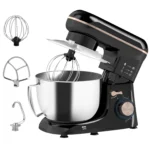 1300W Premium Kitchen Stand Mixer | 5L Bowl, 6-Speed, Tilt-Head | Black | Whisk, Dough Hook and Beater Included
