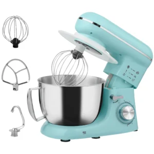 1300W Premium Kitchen Stand Mixer | 5L Bowl, 6-Speed, Tilt-Head | Blue | Whisk, Dough Hook and Beater Included